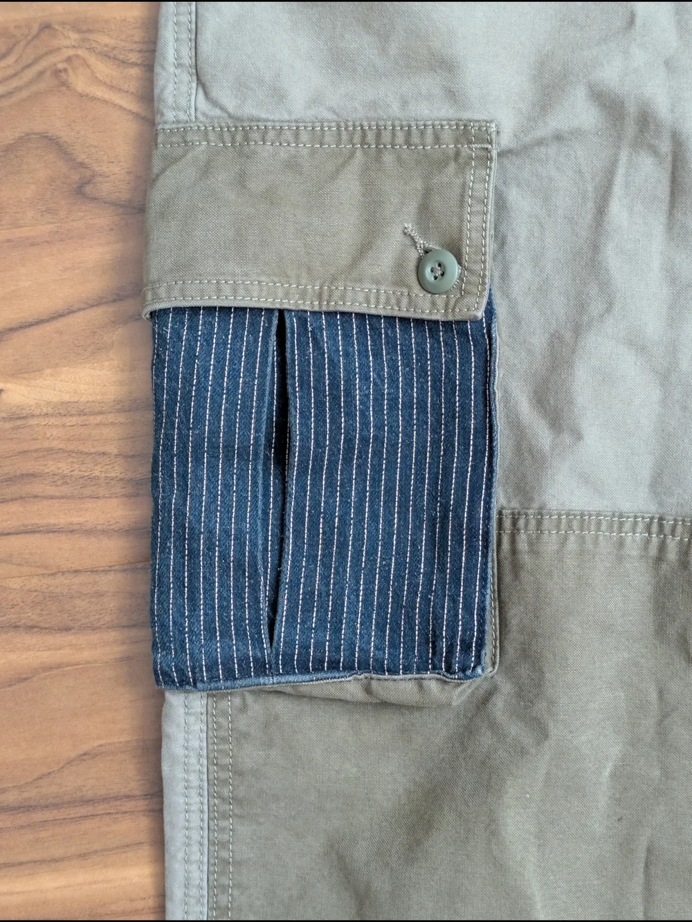 Lucky Brand Mens 32 Military Green Cargo RMen's Patchwork Cargo Pants - Olive - Picture 4 of 16